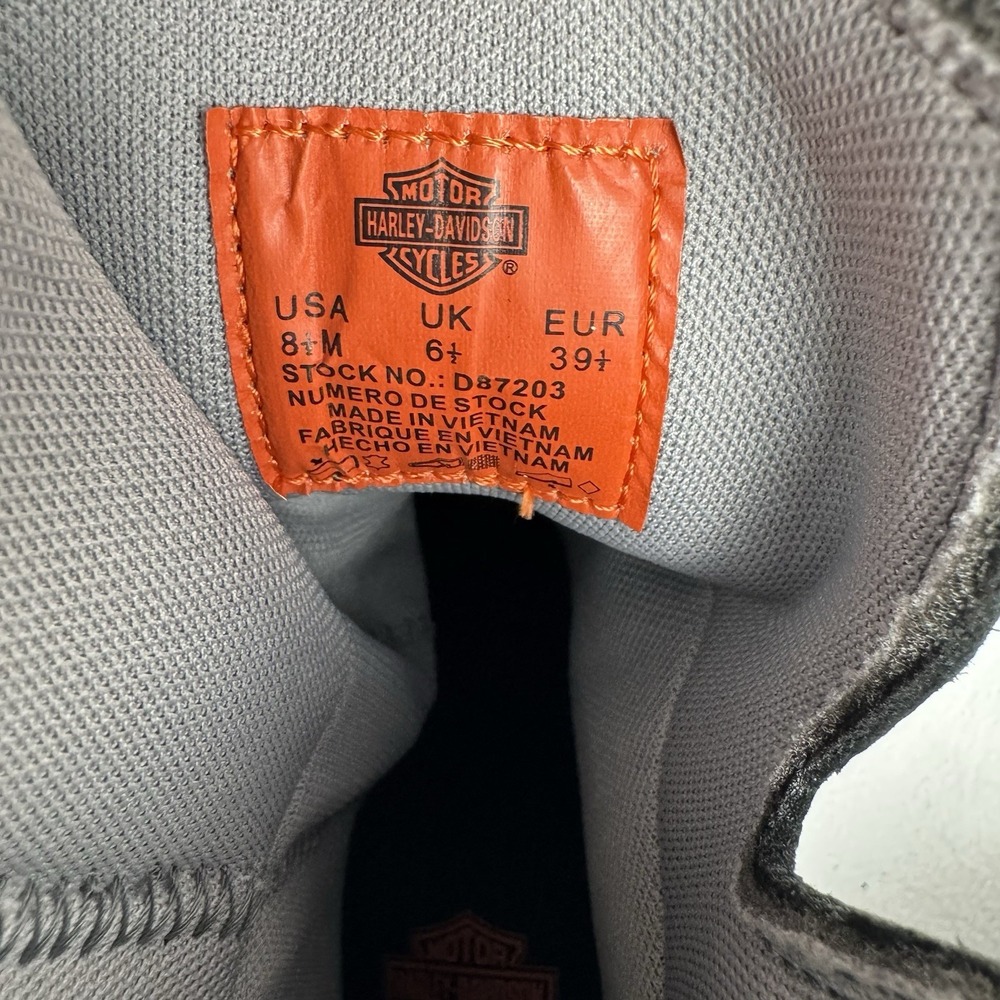 Women's Harley-Davidson Waterproof Black Boots Heels Size 8.5 M Stock #D87203 - Picture 7 of 9